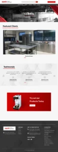 Merit Stainless Steel clients page design