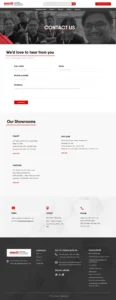 Merit Stainless Steel contact us page design